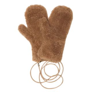 Max Mara Ombrato camel hair and silk mittens