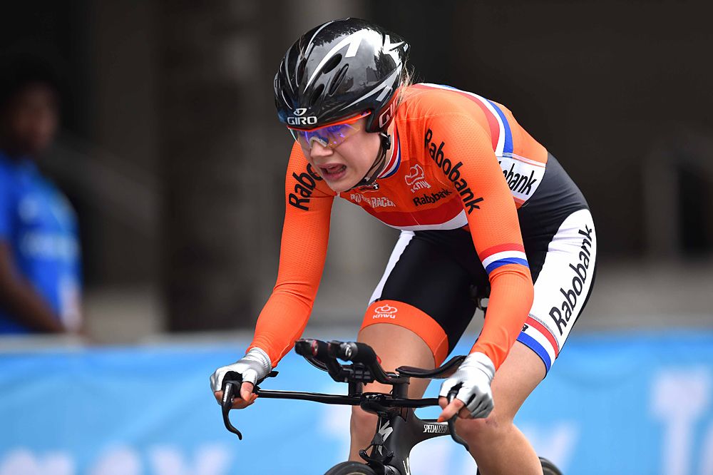 Aafke Soet (Netherlands) was sixth in the junior women's time trial at Worlds