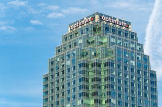 The new company name Optimum on the cable operator's headquarters 