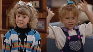 Jodie Sweetin and one of the Olsen twins on Full House.