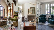 Traditional and transitional design styles in different spaces