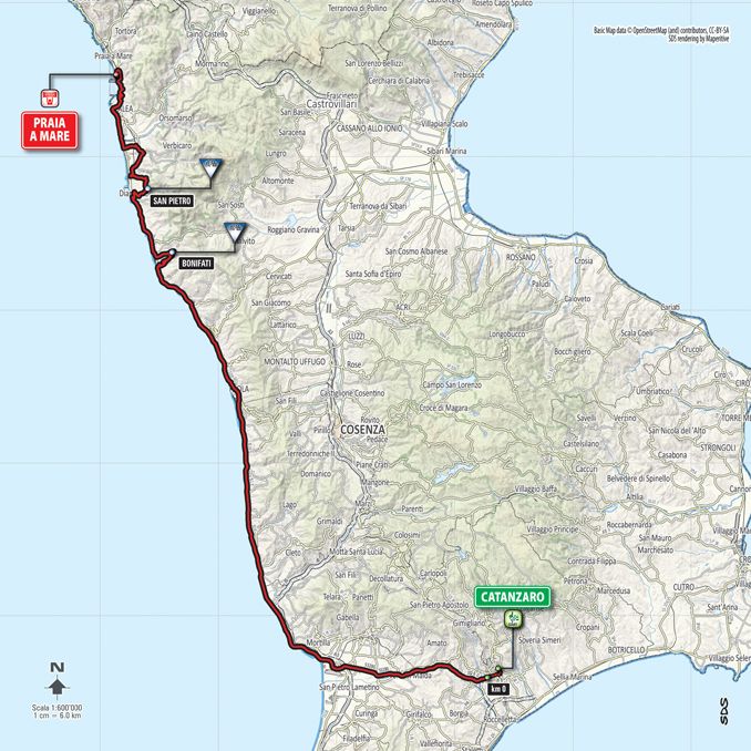 Giro d'Italia 2016: stage 4 map