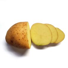 A sliced yellow potato