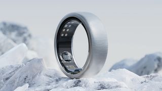 Oura Ring in frosty landscape