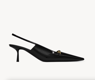 Women's Carine Slingback Pumps in Patent Leather in Black