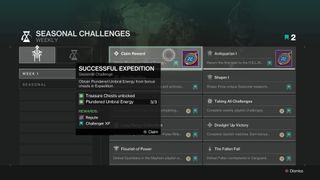 Destiny 2 Season of Plunder repute challenge reward for Pirate Crew upgrades