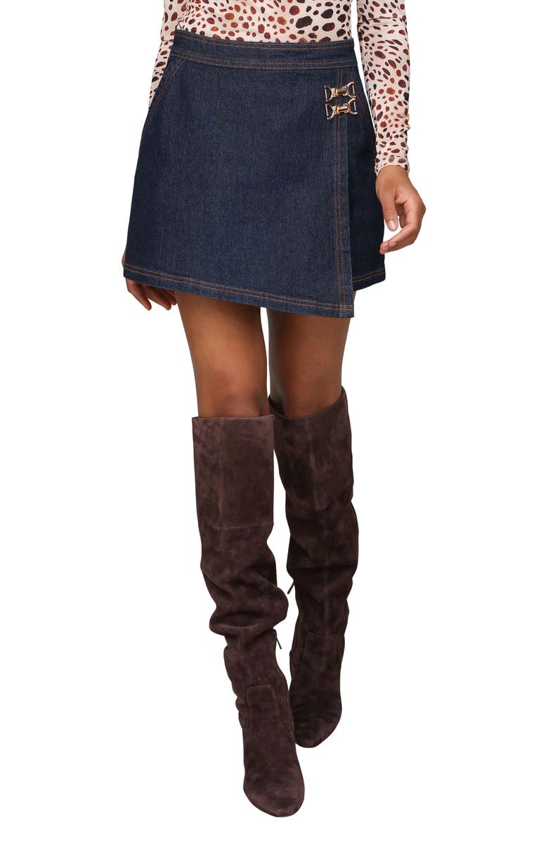 Wrap Denim Skort