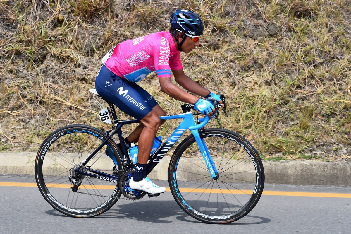 Race leader Nairo Quintana (Movistar)