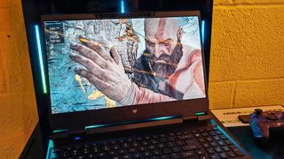 God of War in 3D Ultra on Acer SpatialLabs gaming laptop