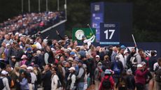 A general view of a tee shot at the 2023 AIG Women's Open