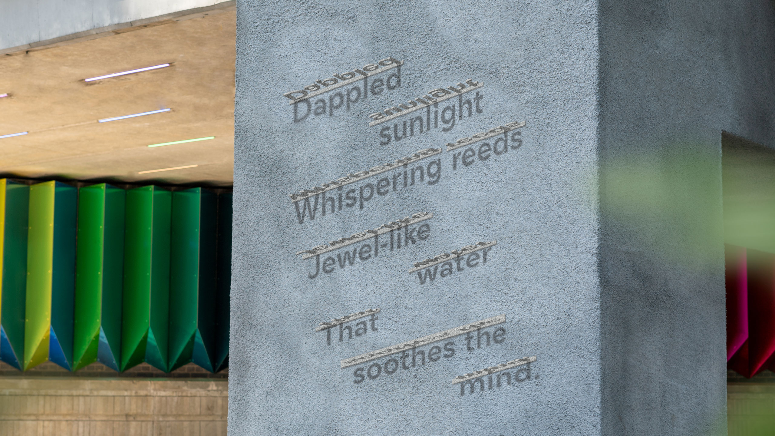 DixonBaxi's brand for Paddington Central, typographic installations