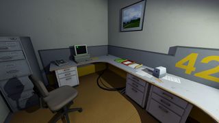 A desk with old-school PC in The Stanley Parable Ultra Deluxe