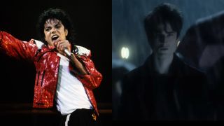 Michael Jackson (left) and Tom Sturridge in The Sandman (right)