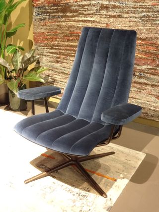 Grey upholstery arm chair