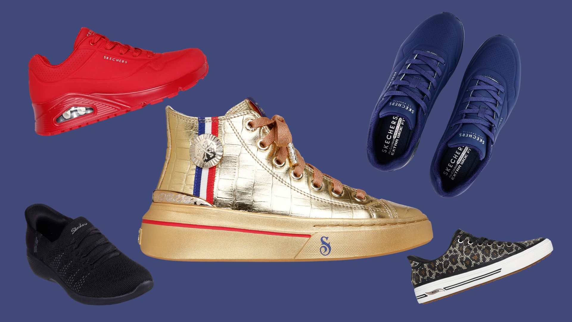 A selection of trainers on sale in the best Skechers deals