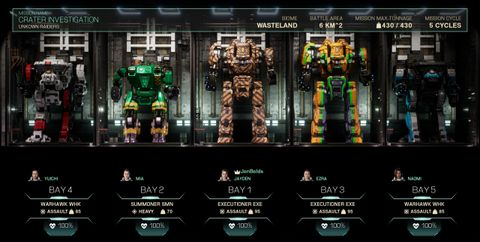 MechWarrior 5: Clans hangar