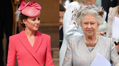 Kate Middleton's first meeting with the Queen revealed, seen here side by side at different events