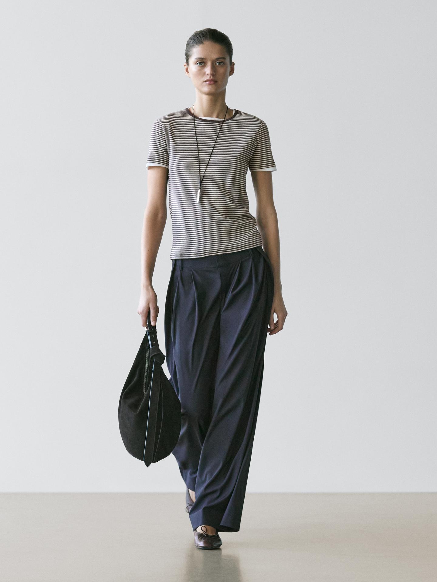 Massimo Dutti, Double Short Sleeve Striped T-Shirt