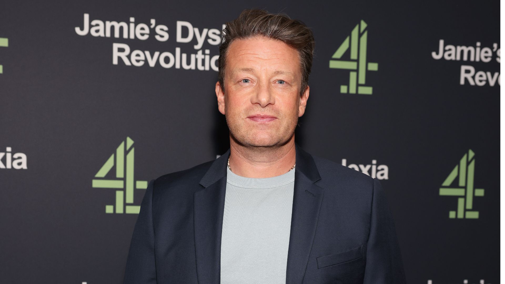 Jamie Oliver wears a jumper and suit jacket to a screening of &amp;quot;Jamie's Dyslexia Revolution&amp;quot;