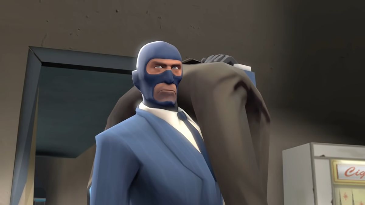 Team Fortress 2&#039;s Spy carrying a body