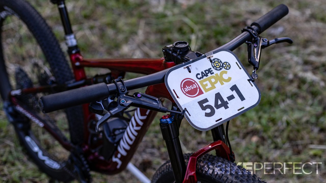 Sina Frei's Specialized S-Works Epic, ready to go in Ceres, South Africa