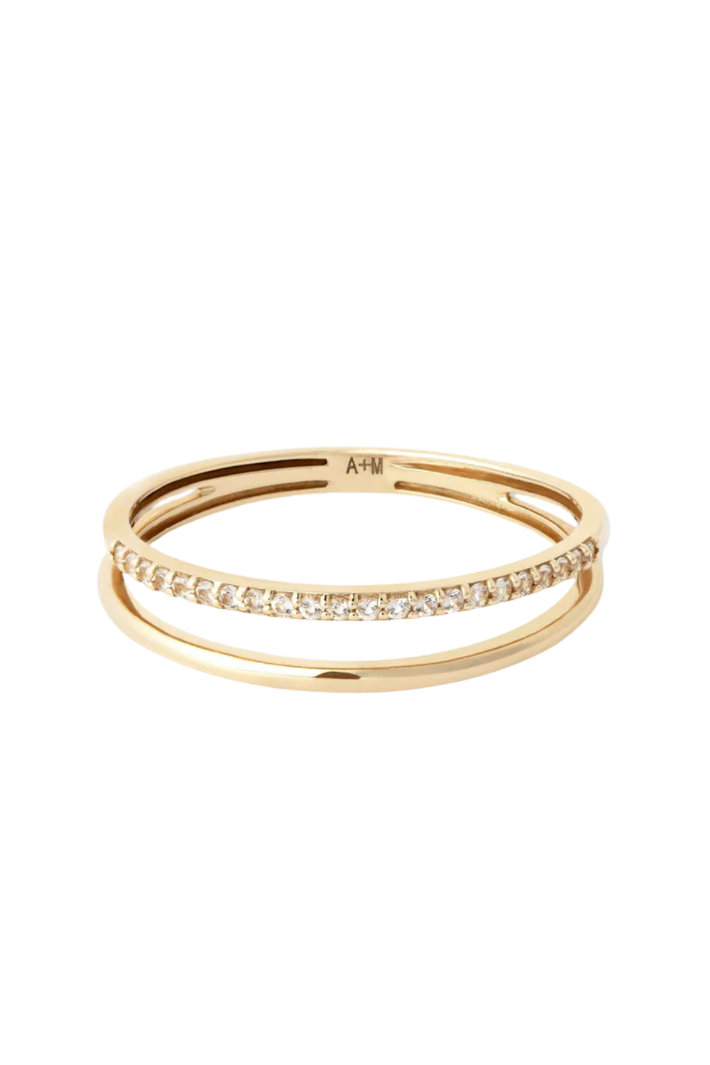 Illusion Topaz Band Ring in Solid Gold