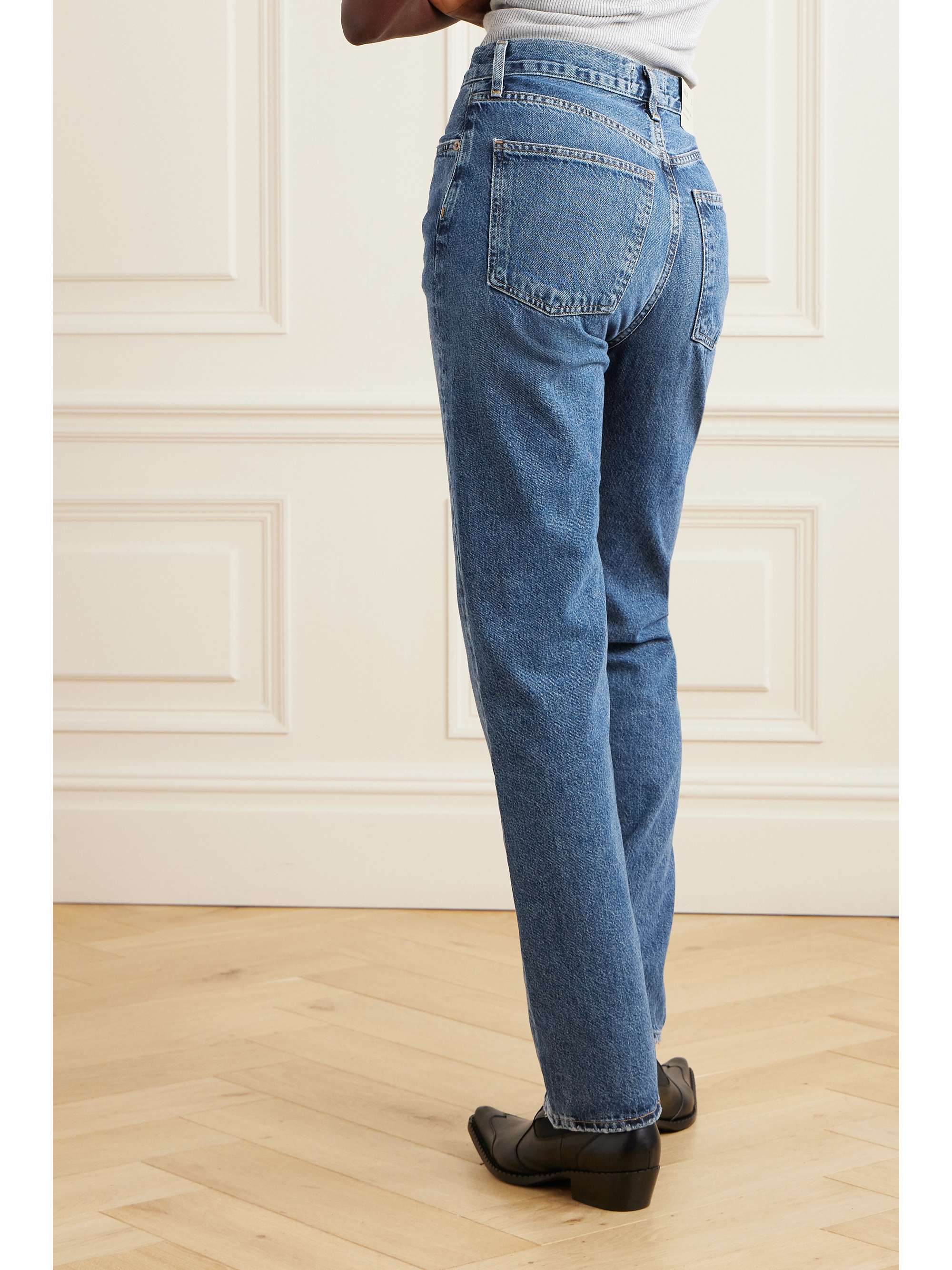 + Net Sustain 90's Pinch Waist Long High-Rise Straight-Leg Organic Jeans