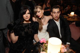 ana Del Ray, Taylor Swift and Jack Antonoff attend the 66th GRAMMY Awards at Crypto.com Arena on February 04, 2024 in Los Angeles, California.