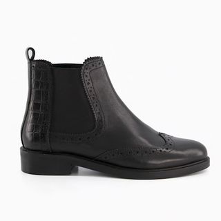 best chelsea boots for women Dune London black brogue style chelsea boots