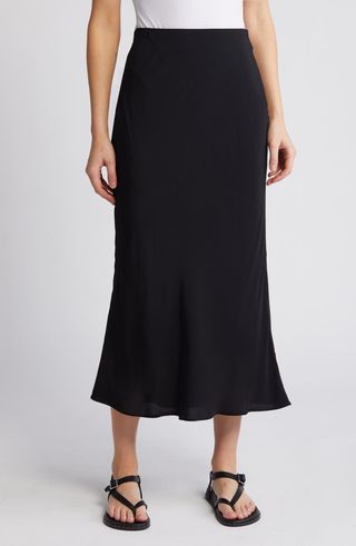 Bias Cut Midi Skirt