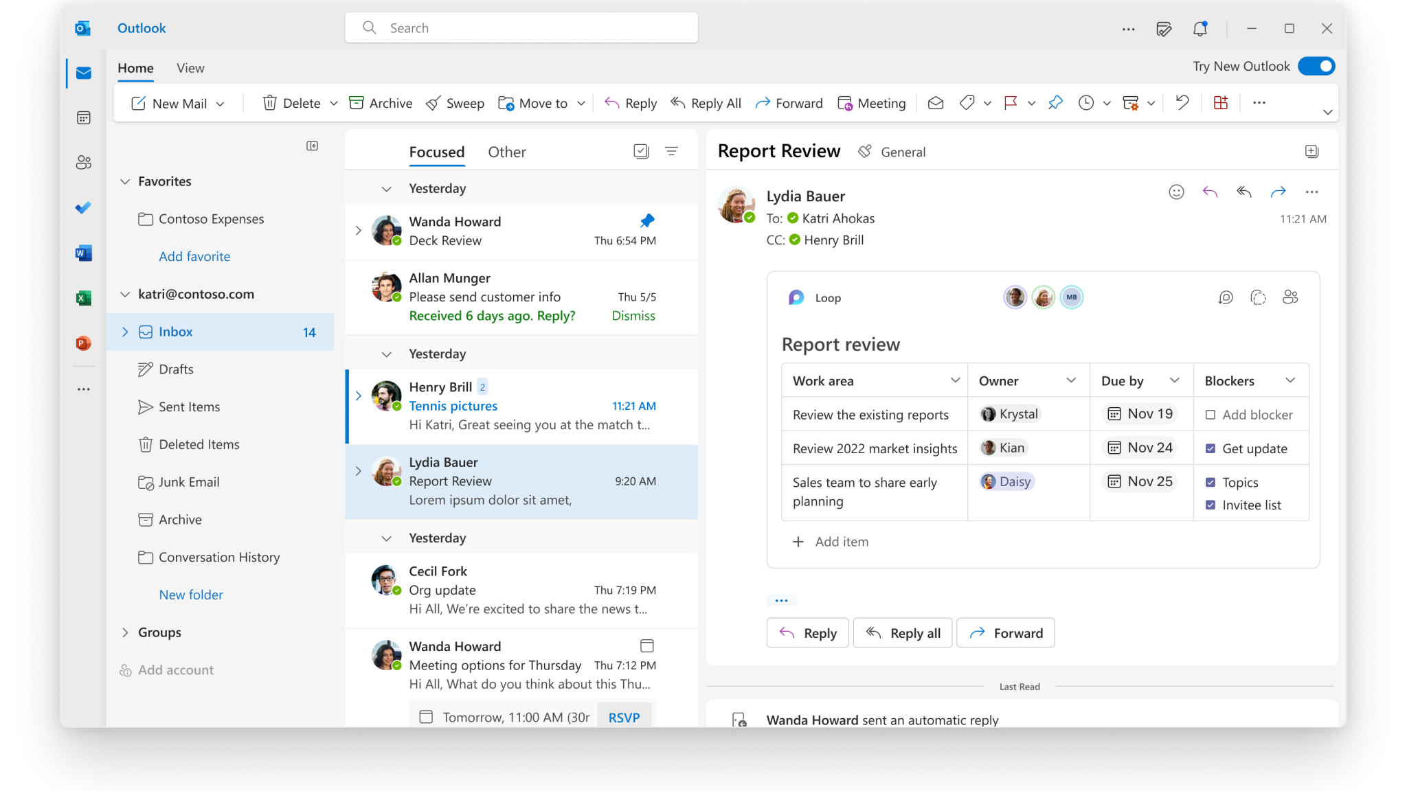 Outlook Interface