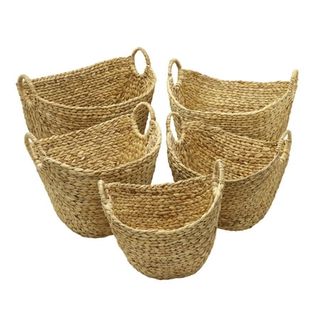 Elements Set of 5 Natural Tapered Baskets in Assorted Sizes