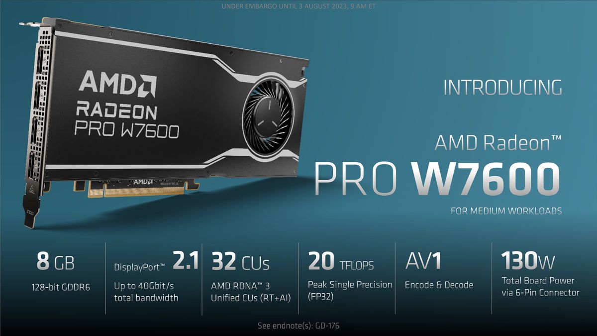 AMD Radeon PRO W7600 &amp; W7500