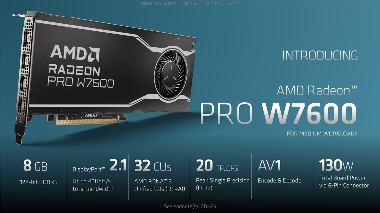 AMD Radeon PRO W7600 &amp; W7500