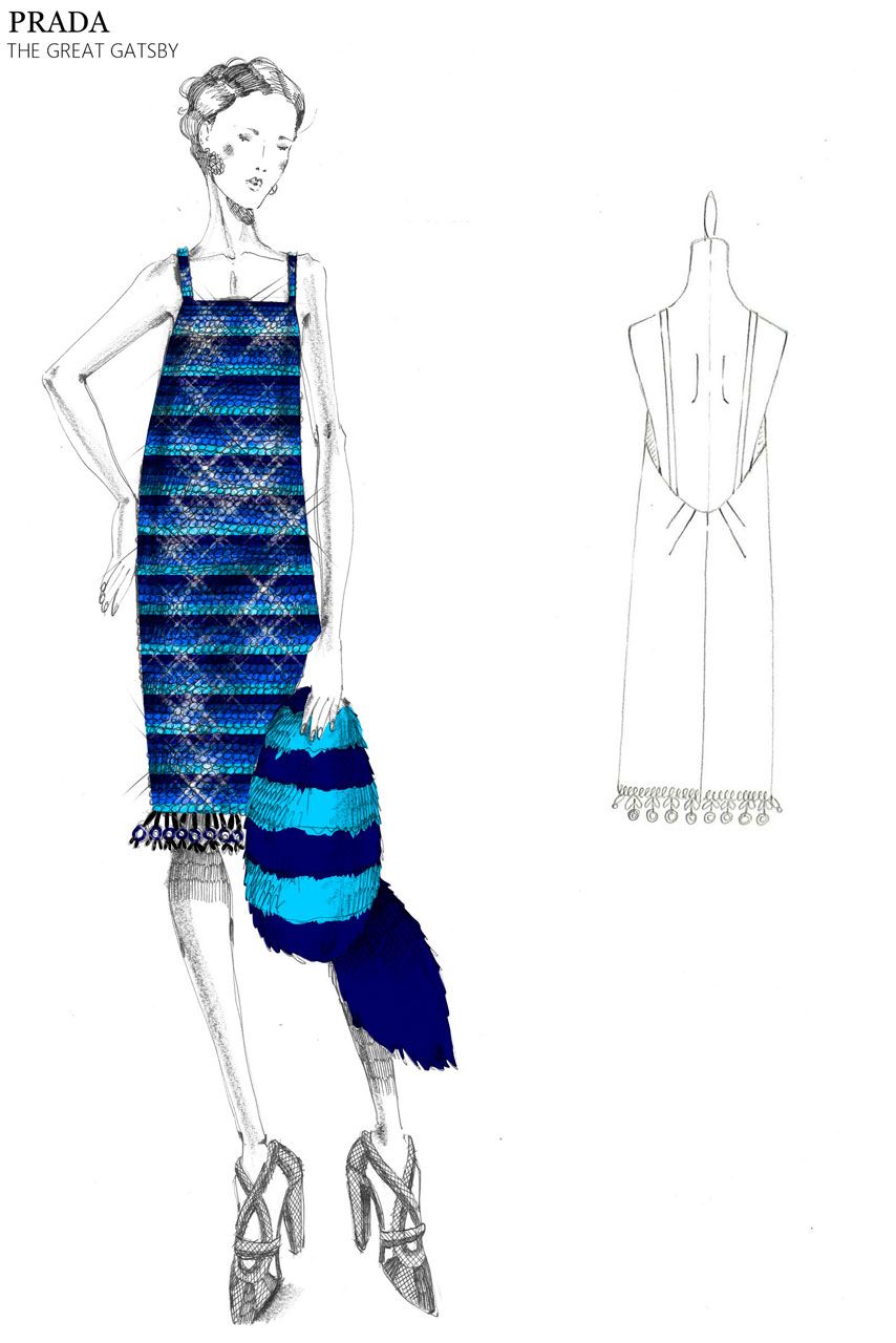 Miuccia Prada releases sketches of Great Gatsby costume designs