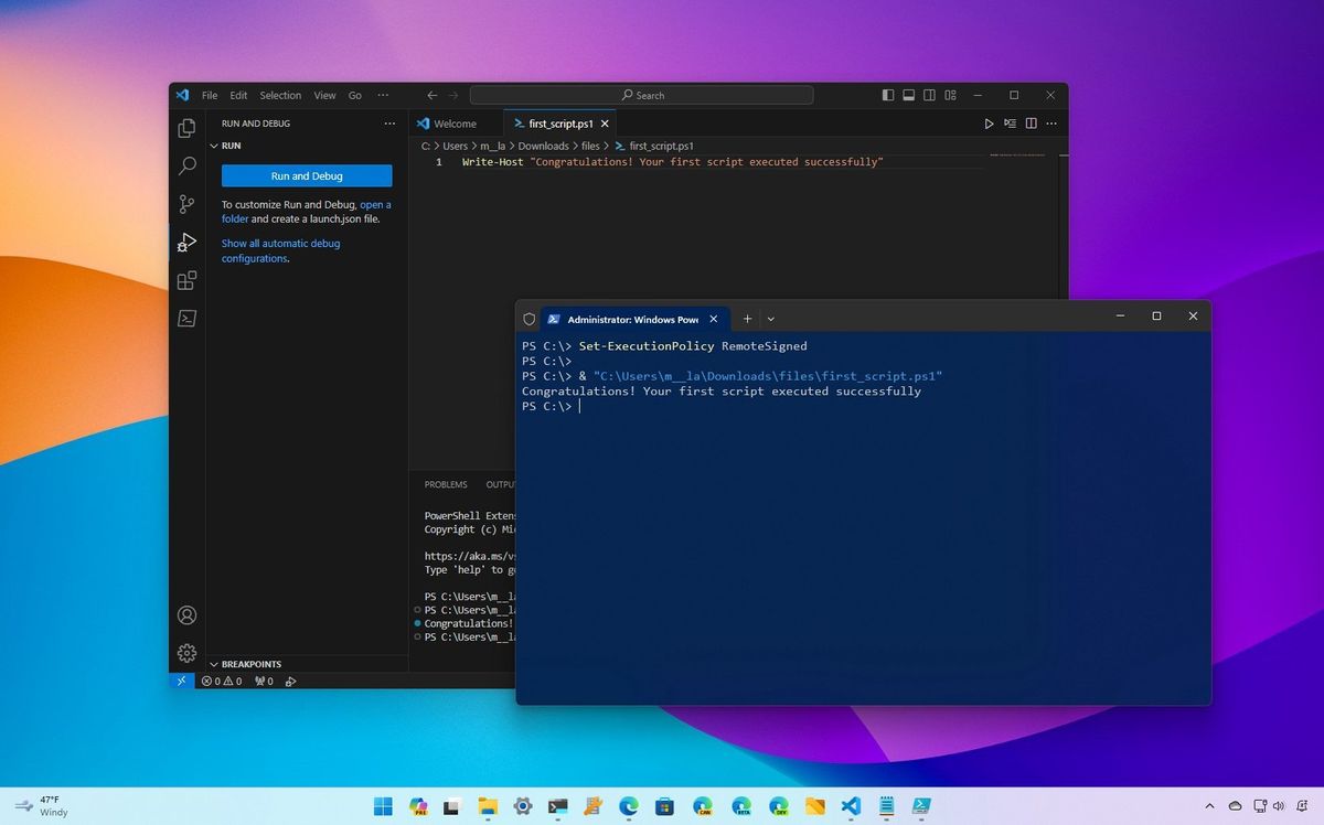 How to Write and Run a PowerShell Script File on Windows 11