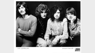 Led Zeppelin in 1969 (l-r): drummer John Bonham, singer Robert Plant, guitarist Jimmy Page and bassist/keyboardist John Paul Jones