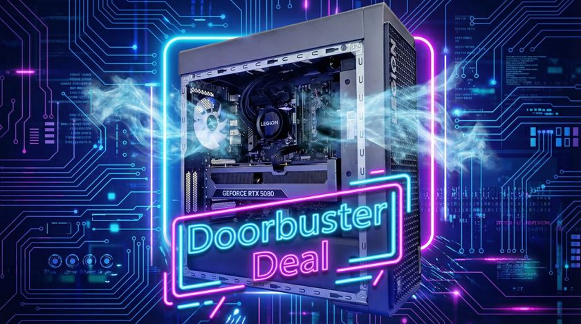 Lenovo Legion Tower 7i gaming PC with doorbuster deal graphic