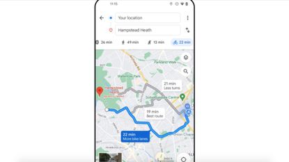 Google Maps has updated its cycling route information with added detail such as warnings for steep hills and heavy traffic