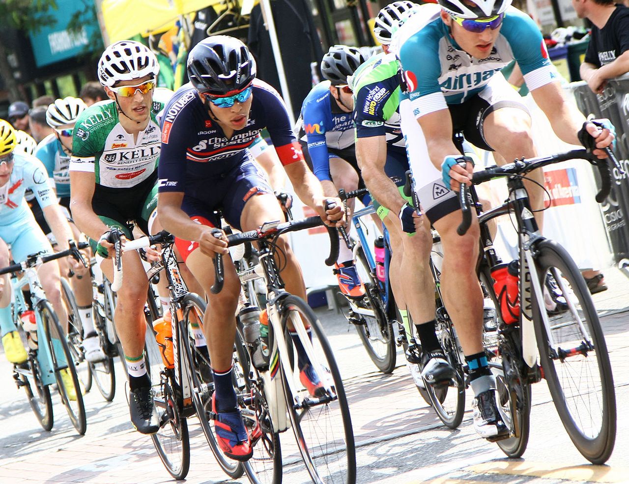 Juan Pimentel (UCI CT: Champion System-Stans Notubes) was riding with the big boys today.