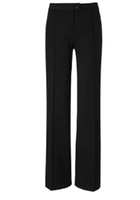 John Lewis &amp; Partners Ponte Tailored Trousers, Black |£45| John Lewis &amp; Partners
Made from a lightweight fabrication, these trousers have a touch of stretch to them which helps ensure both comfort and durability. Their smart silhouette with front pleat dealing and concealed fly fastening makes for the perfect work or smart-casual wear. 