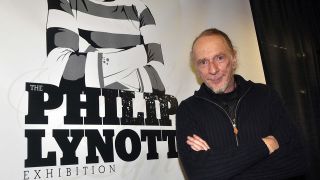 Jim Fitzpatrick at the official launch of 'the Philip Lynott Exhibition at St. Stephen's Green Centre Dublin, Ireland