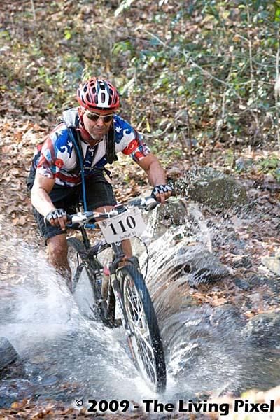 The faster the rider goes, the wetter he gets.