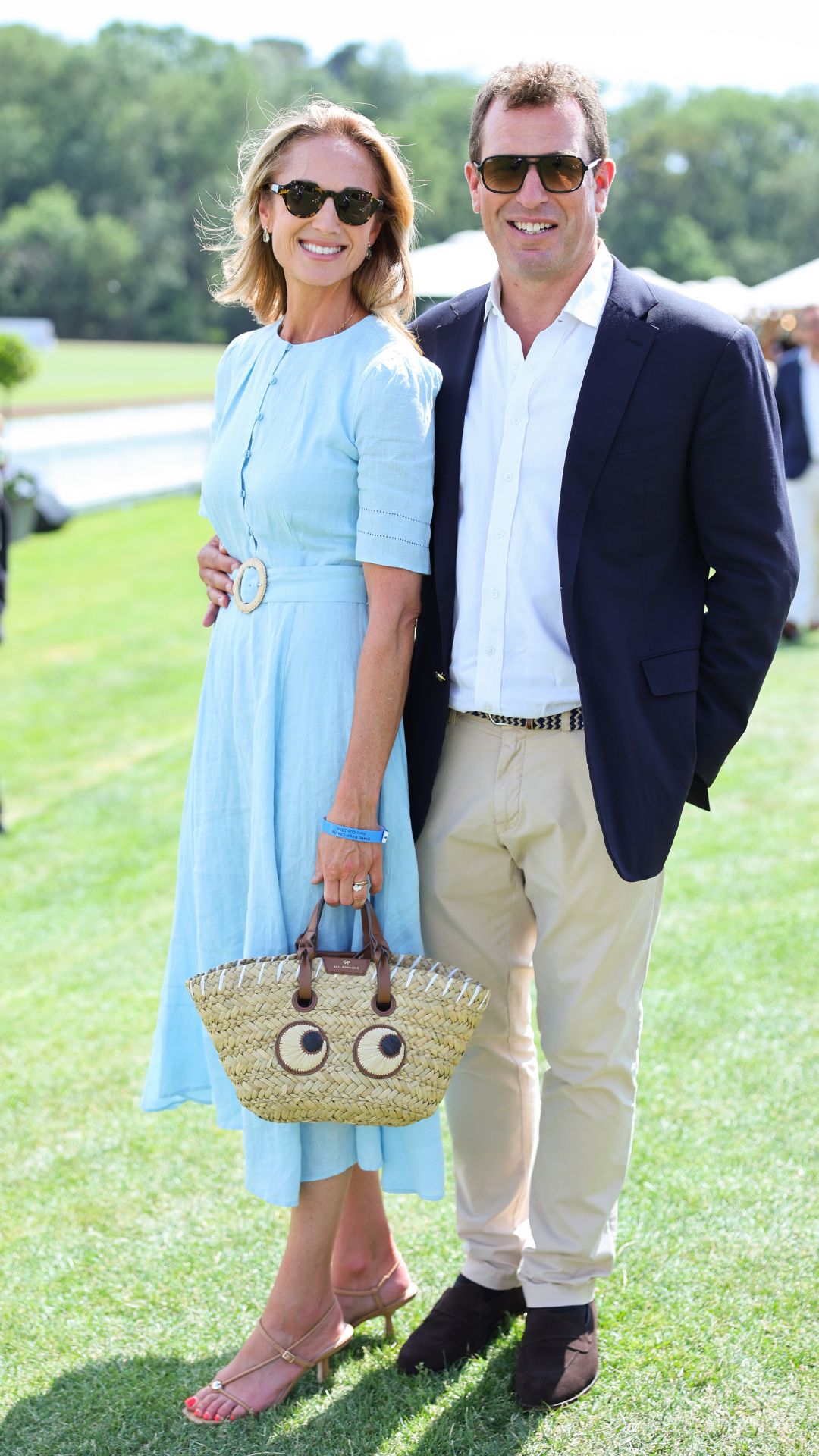 Harriet Sperling and Peter Phillips attend the DMMI Royal Charity Polo Cup 2026 on July 10, 2026 in Windsor, England