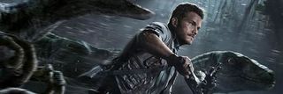 Chris Pratt on Jurassic World Poster