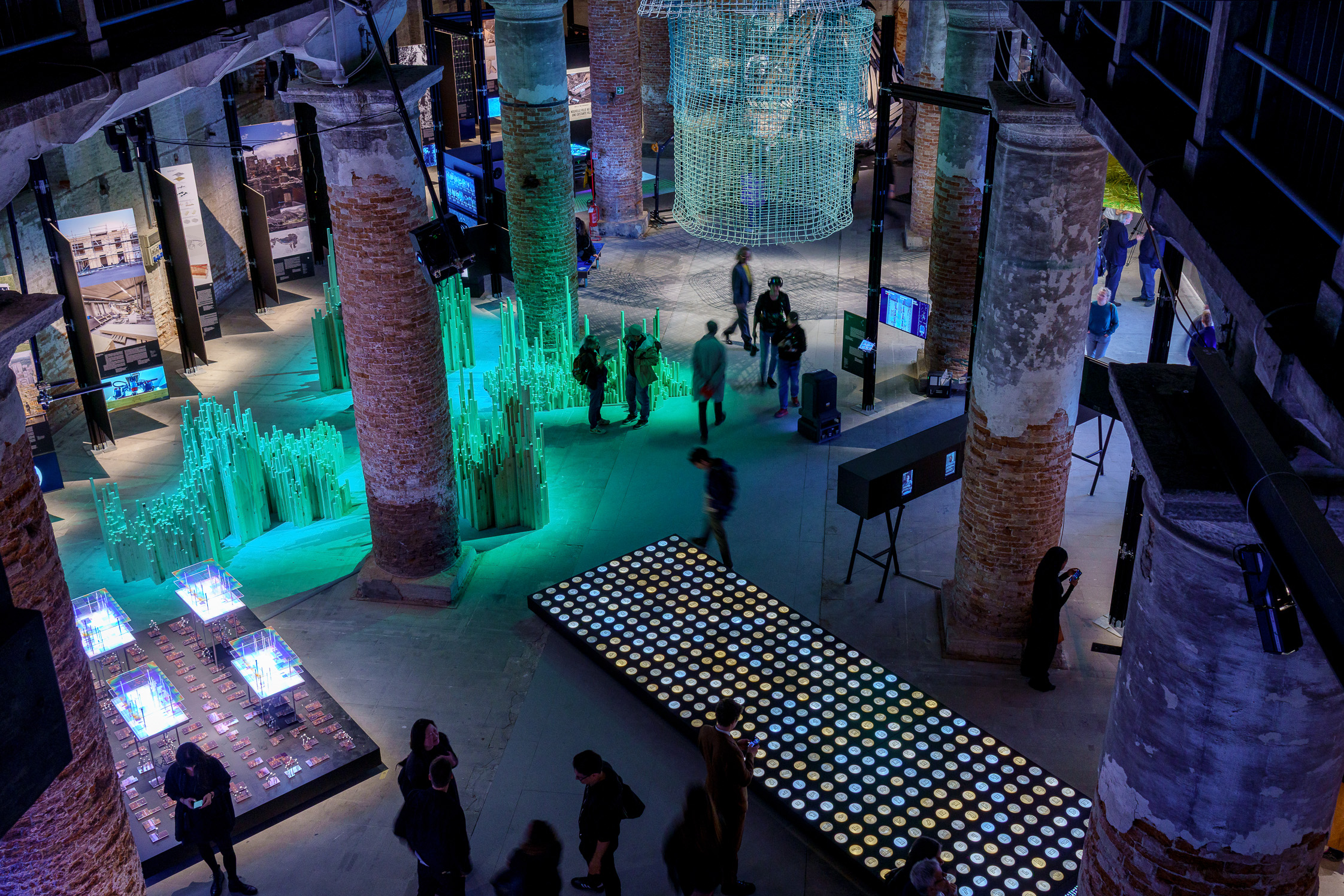 installation view of venice architecture biennale 2025 seen from above