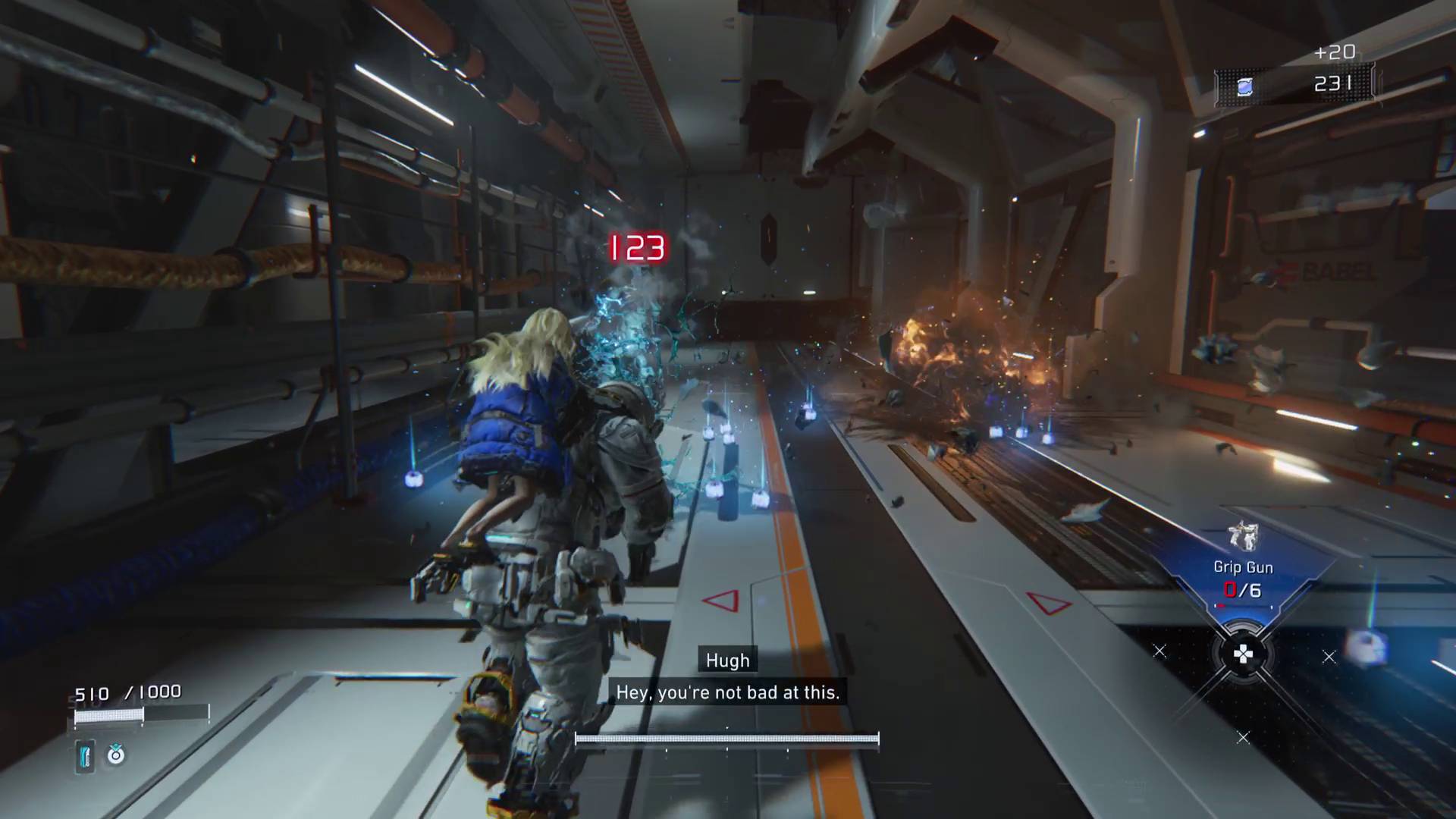 Pragmata lunafilament currency on the ground from destroyed robots