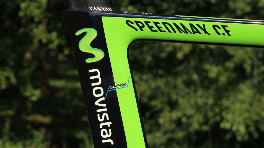 The EPS sticker marks the location of the Campagnolo battery. Note the rubber clamp around this area on the first picture. By strapping magnets to the outside, this rubber clamp forces the system to remain off, preventing accidental battery drain