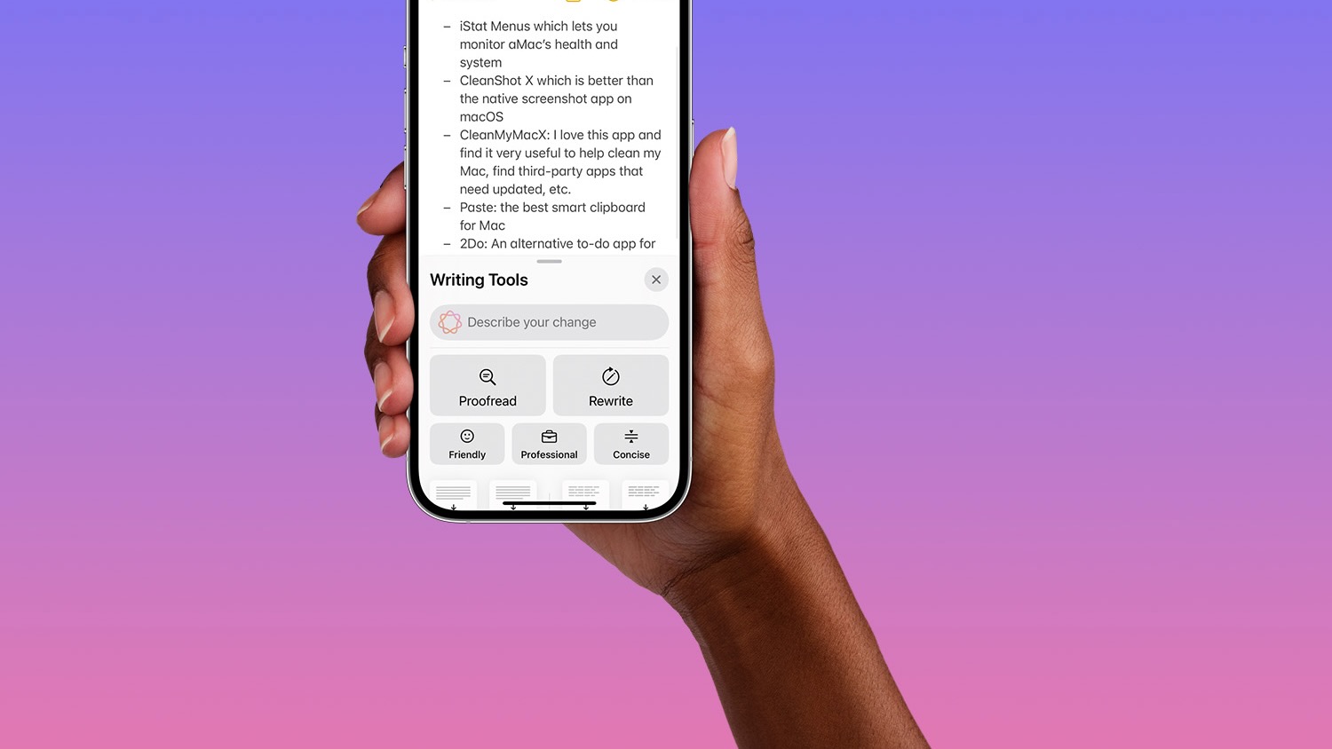 Apple Notes app on iPhone
