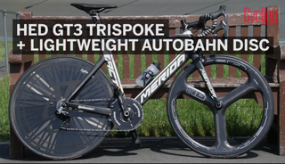 Hed GT3 trispoke and Lightweight Autobahn disc, to represent the ultimate TT set up
